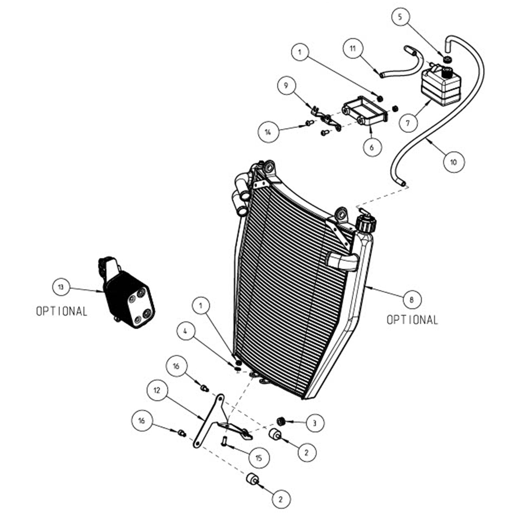 1290/1390 Water Radiator – Kramer Motorcycles Parts
