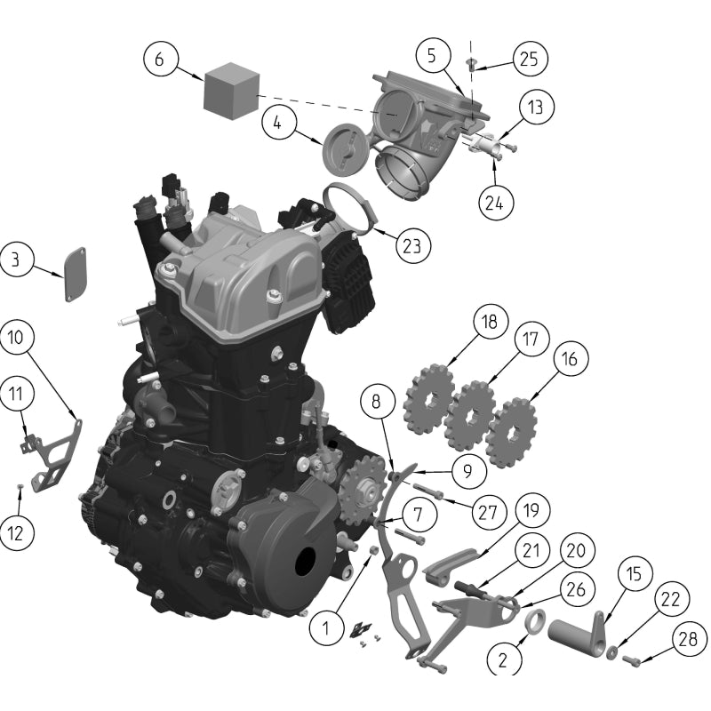 Evo2 Top Engine Mount EVO2 R Engine – Kramer Motorcycles Parts