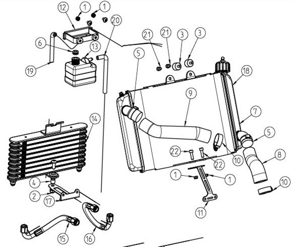 GP2 RR Radiator – Kramer Motorcycles Parts