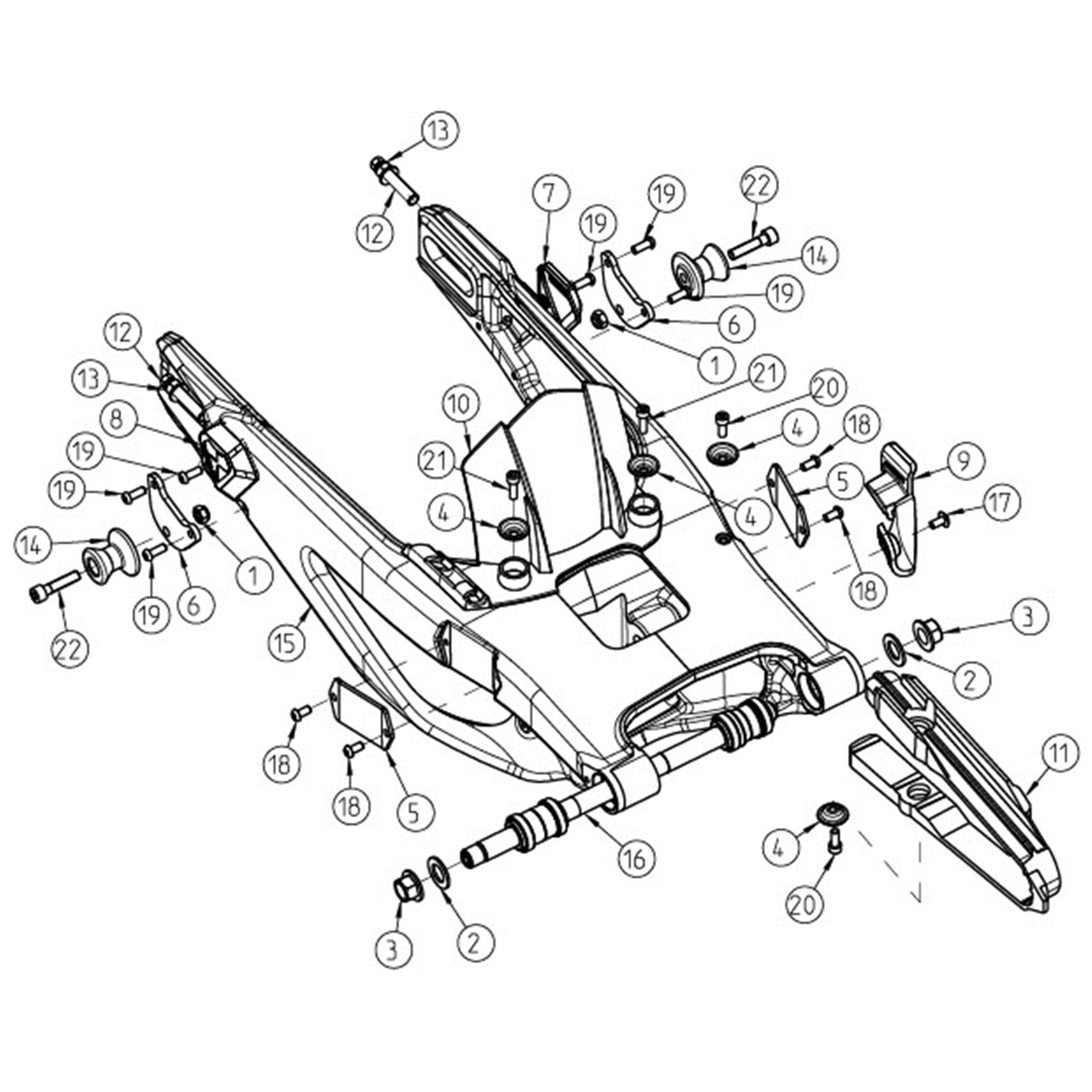 GP2 RR Swing Arm Kramer Motorcycles Parts