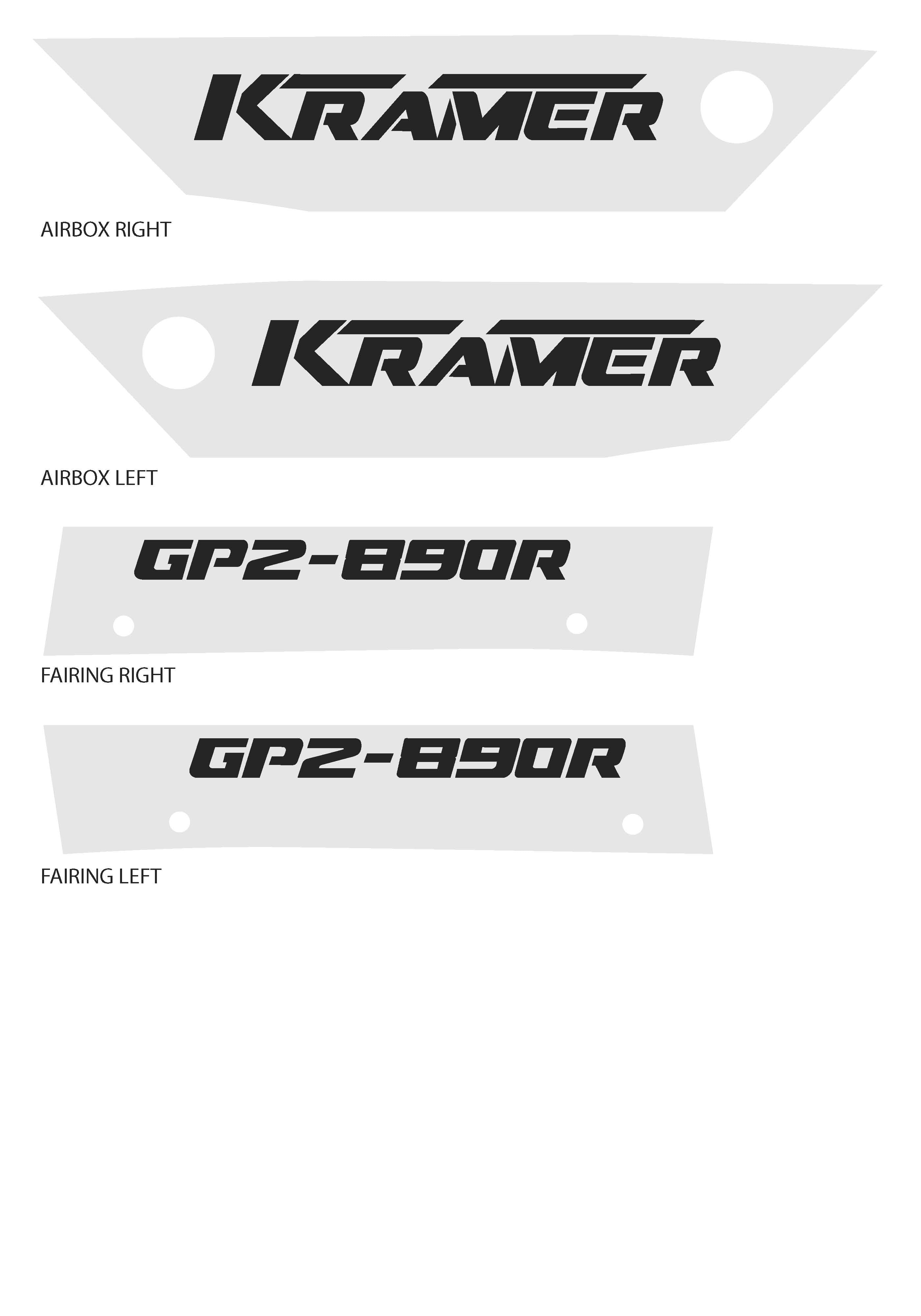 2020-2023 GP2-890R Decal Set (Black)
